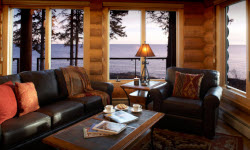 Luxury Log Home House - Lakeside view.